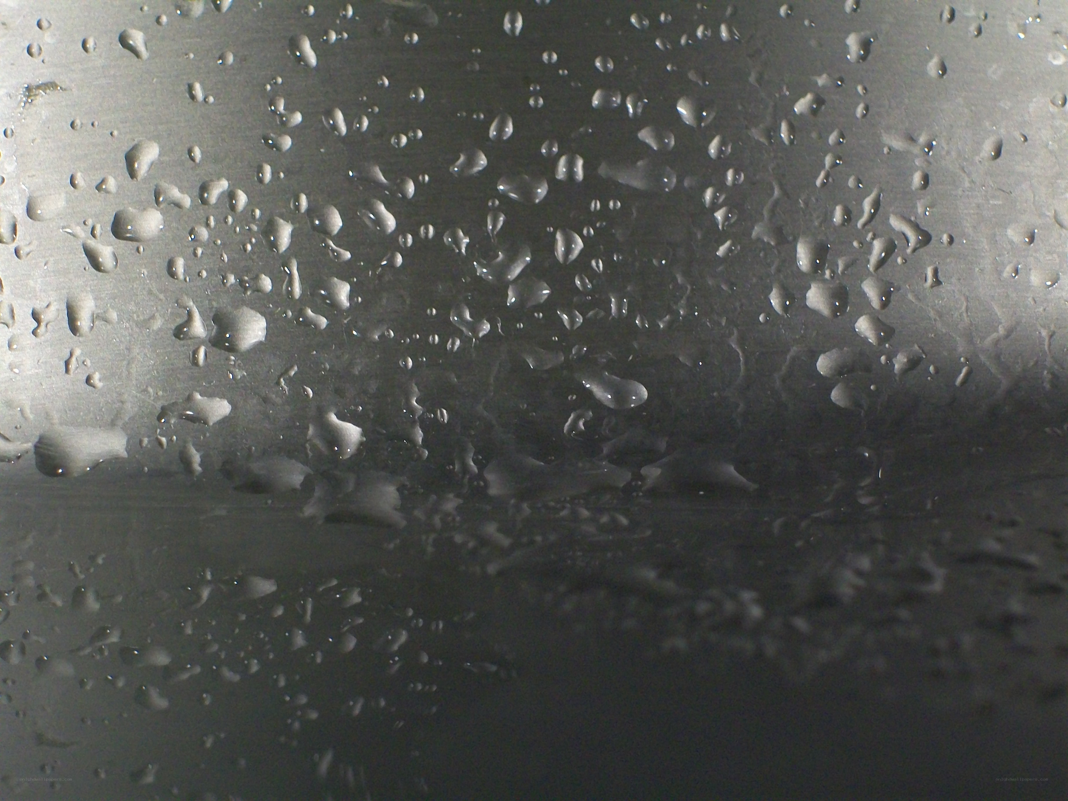 Water droplets on a surface