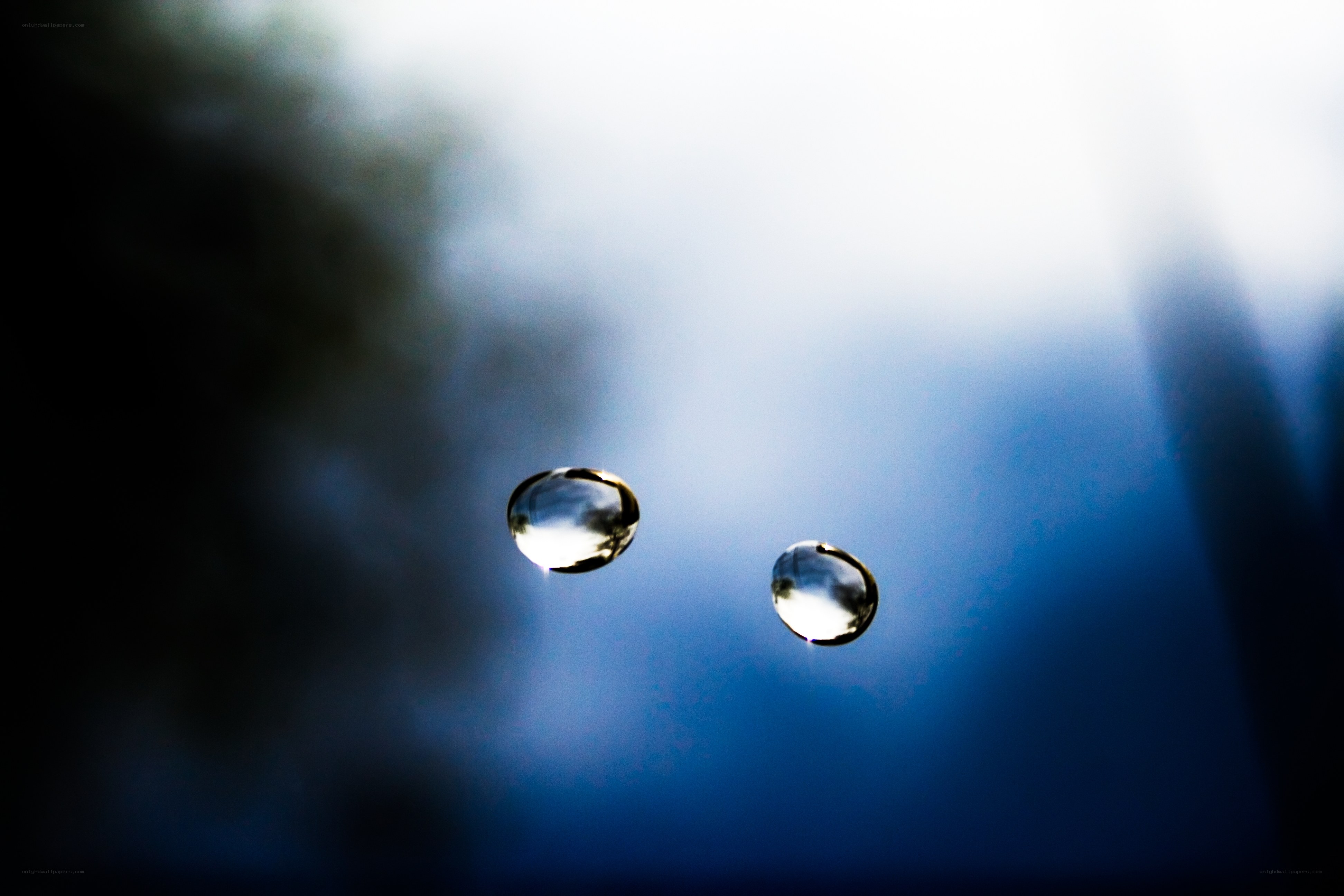 Water droplets on a surface