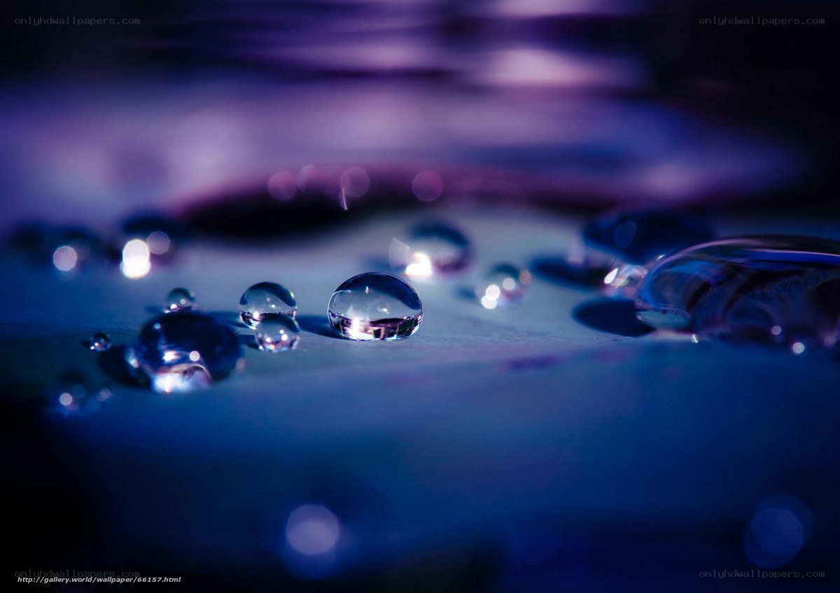Water droplets on a surface