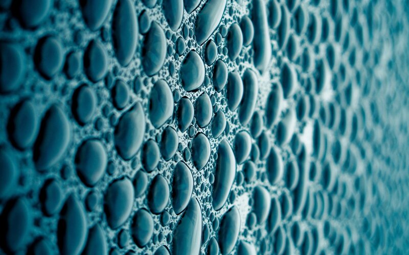 Water droplets on a surface