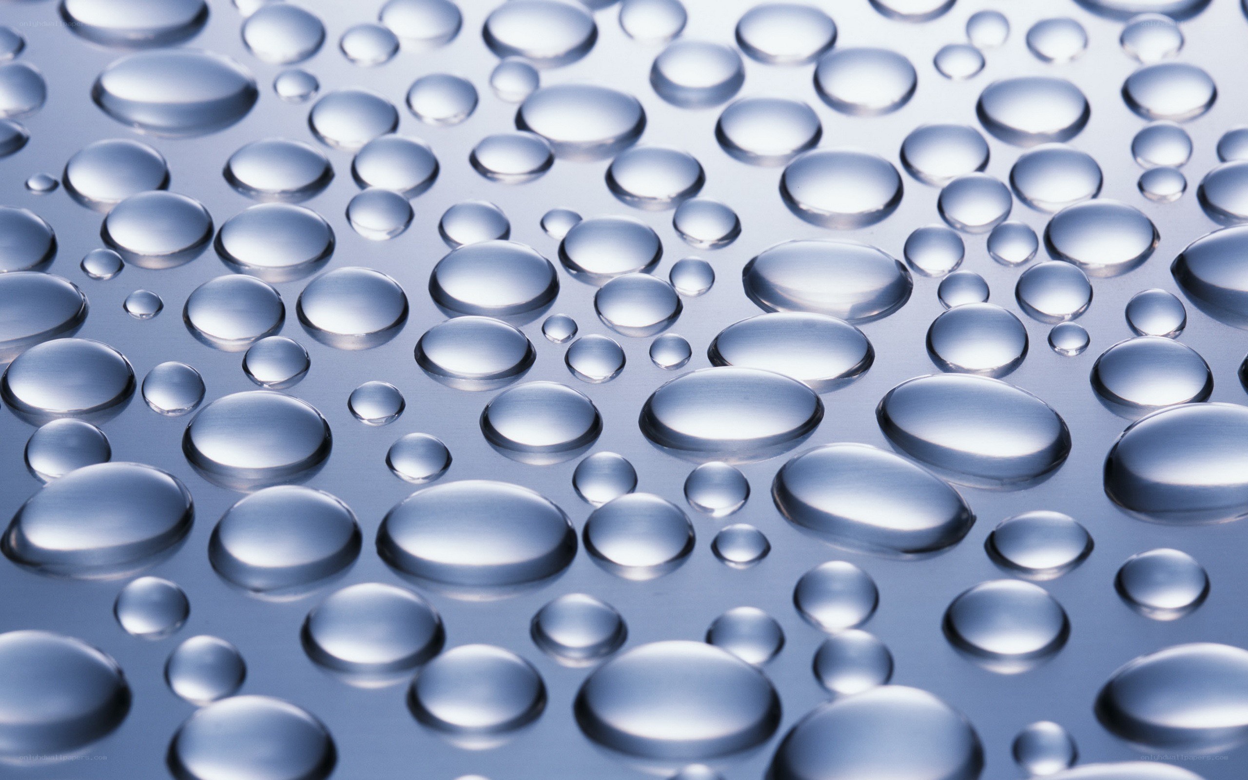 Water droplets on a surface