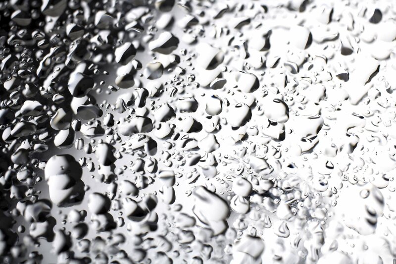 Water droplets on a surface