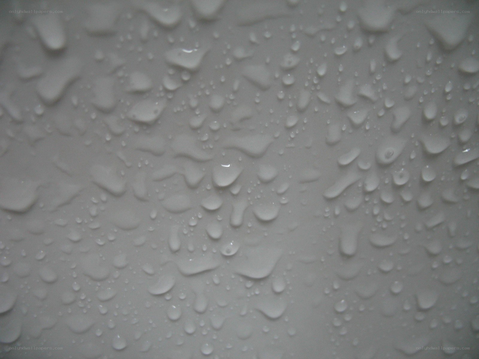 Water droplets on a surface