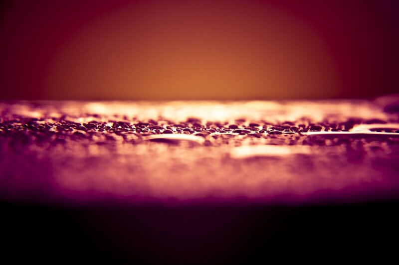 Water droplets on a surface