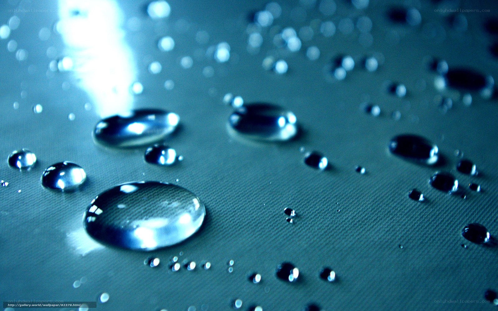 Water droplets on a surface