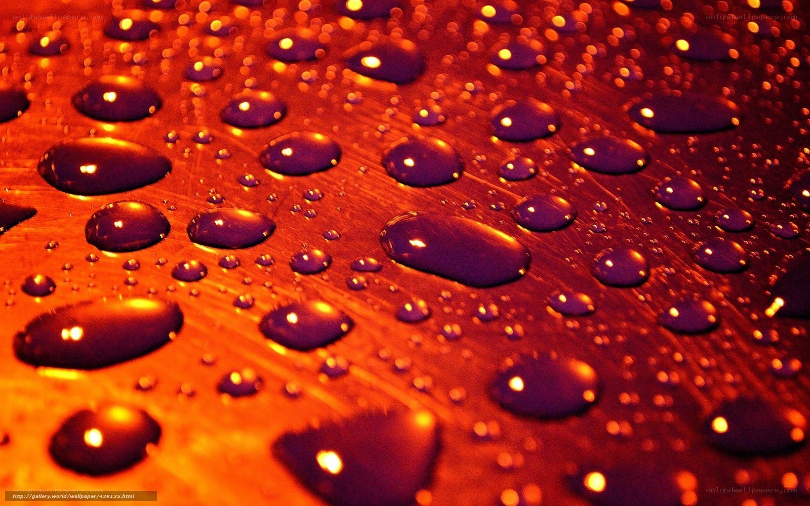 Water droplets on a warm surface