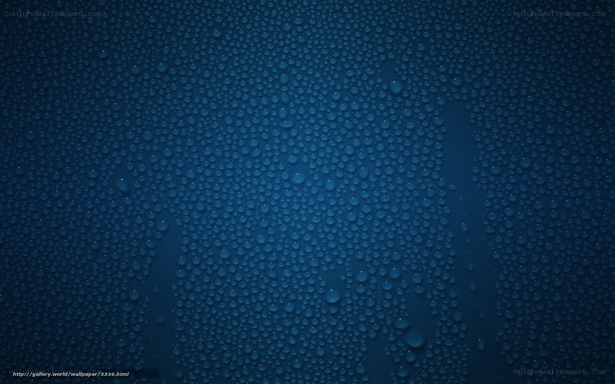 Water droplets on blue surface