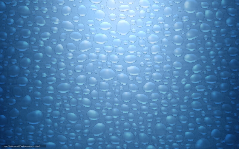 Water Droplets on Blue Surface — Calm, Digital Art