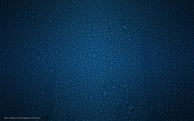 Water Droplets on Blue Surface — Calm, Photograph