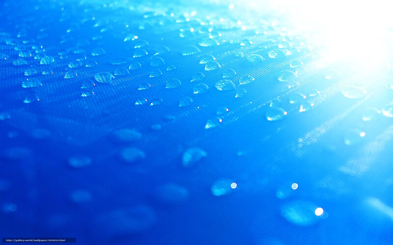Water Droplets on Blue Surface — Serene, Photograph