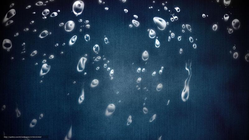 Water Droplets on Dark Surface — Blue, Calm, Photograph