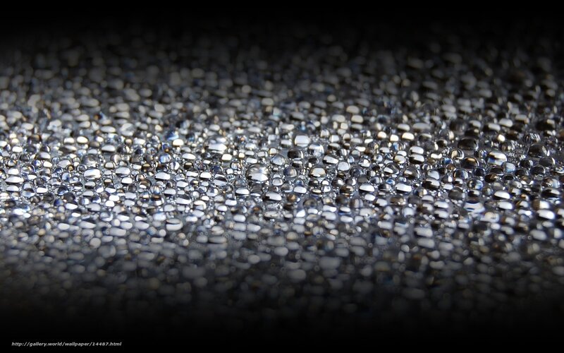 Water droplets on dark surface