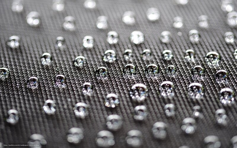 water droplets on fabric