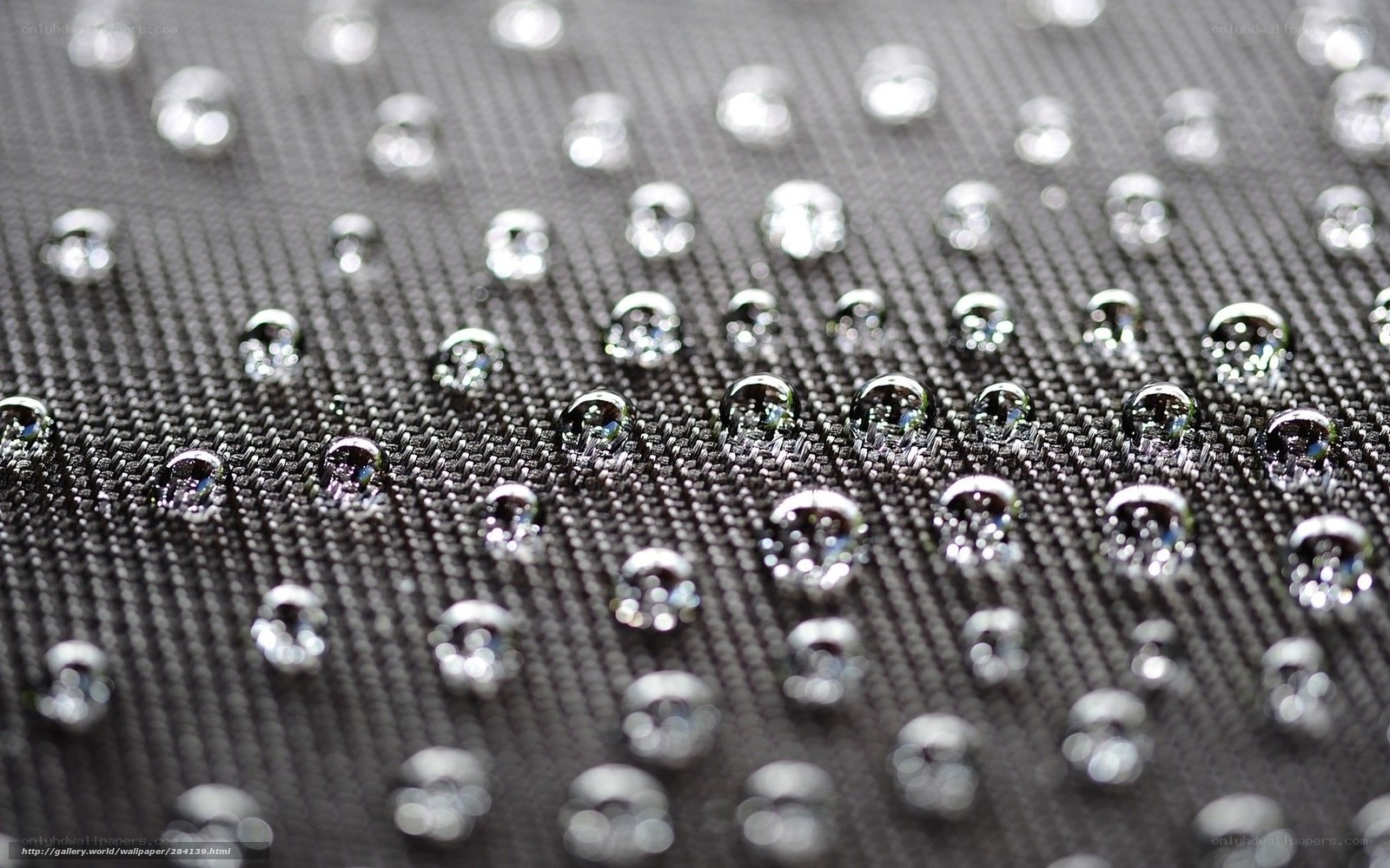water droplets on fabric