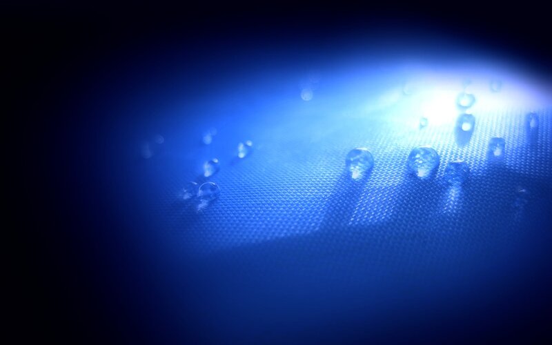 Water Droplets on Fabric — Blue