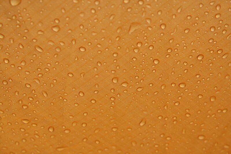 Water droplets on fabric surface