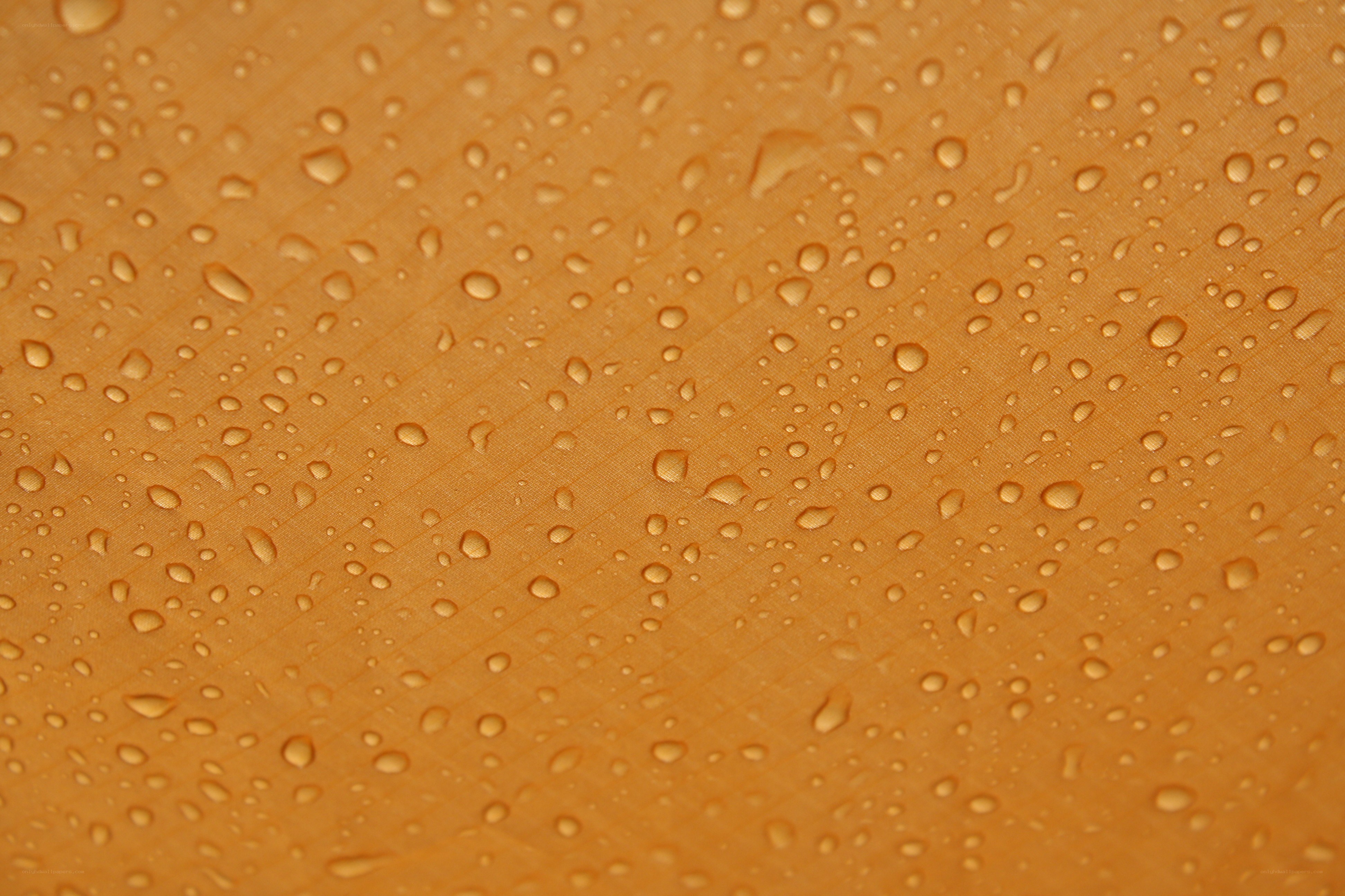 Water droplets on fabric surface