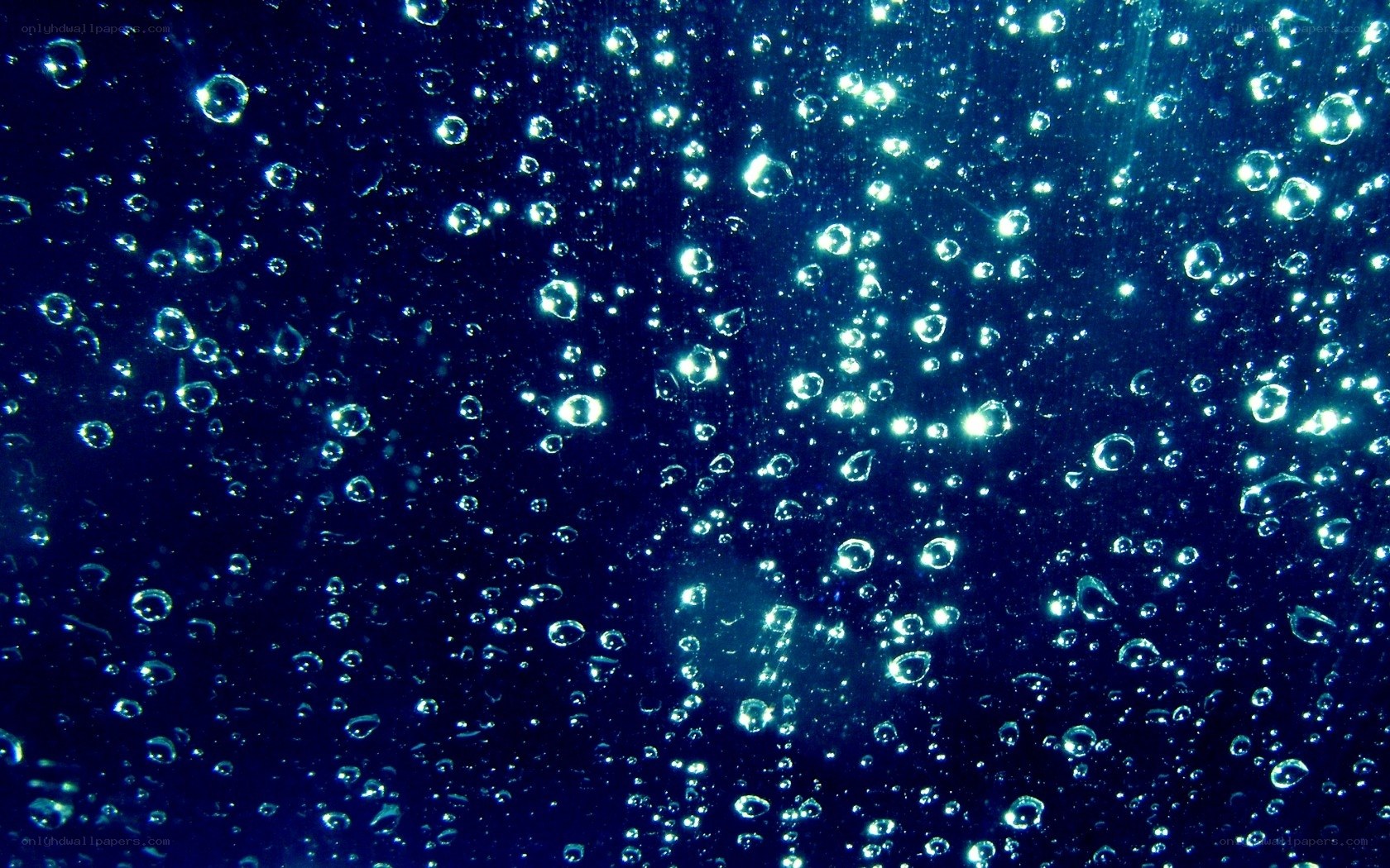 Water droplets on glass