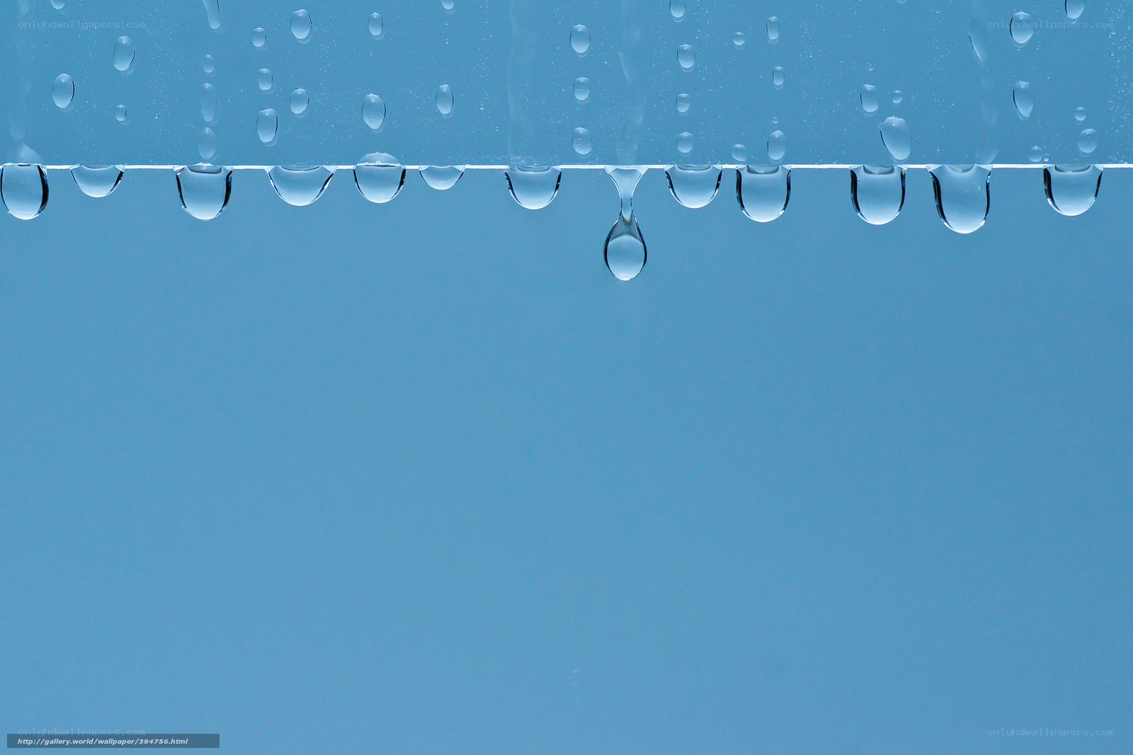 Water droplets on glass