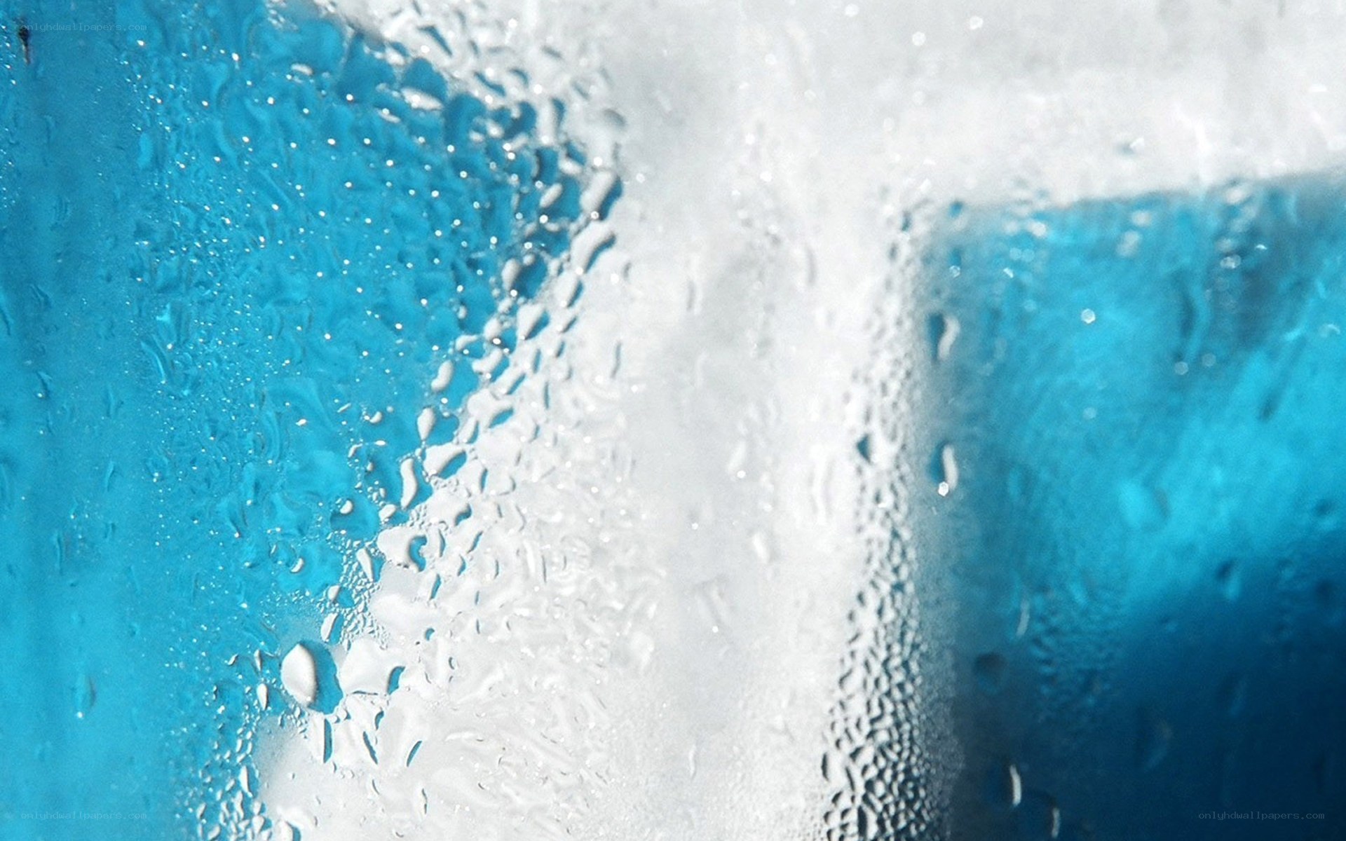 Water droplets on glass