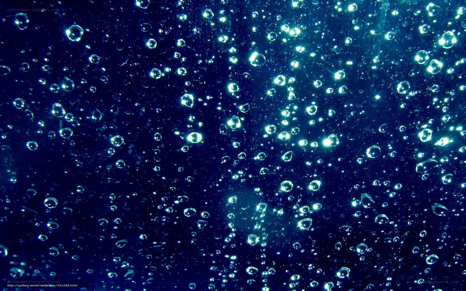 Water droplets on glass