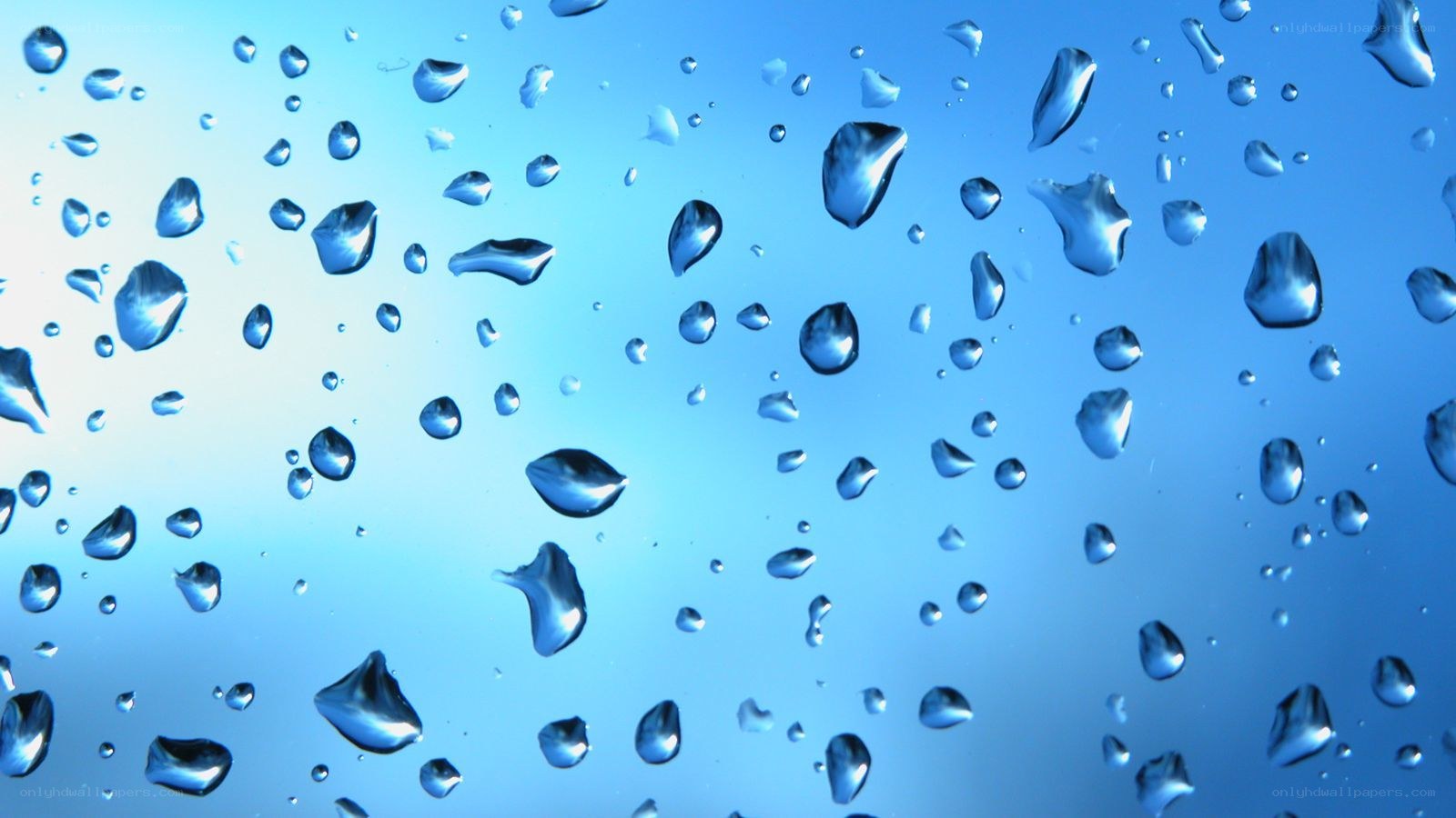 Water droplets on glass