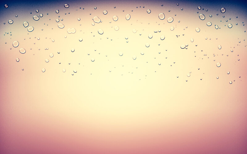 Water droplets on glass