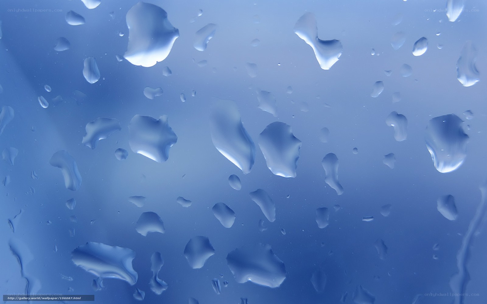 Water droplets on glass
