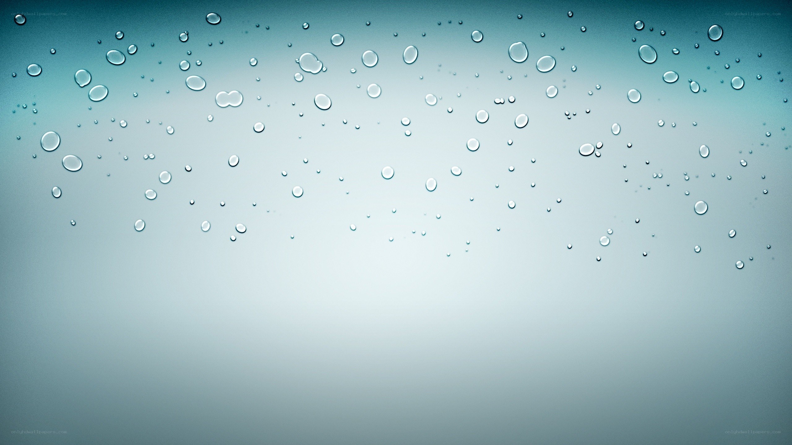 Water droplets on glass