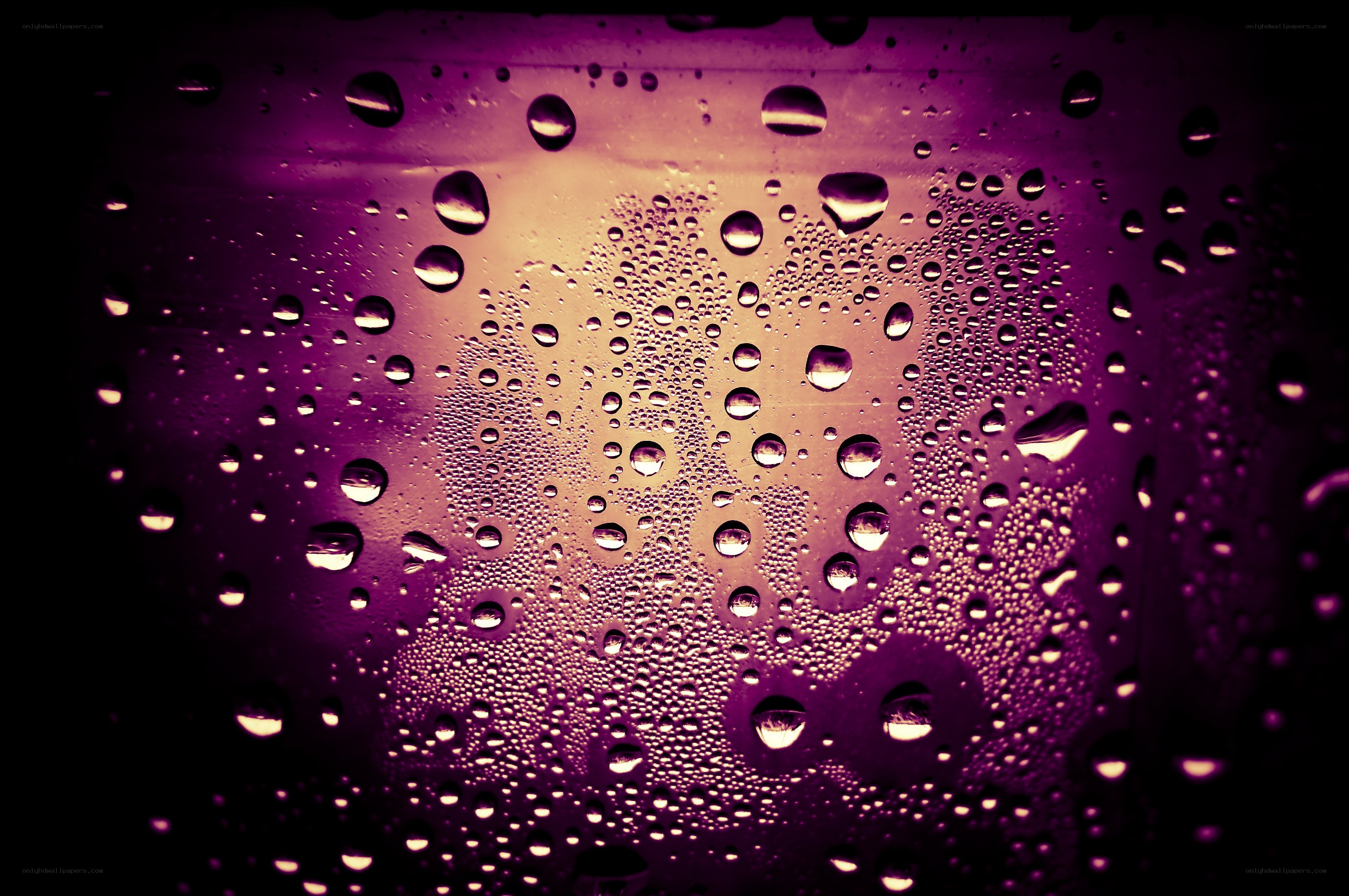 Water droplets on glass