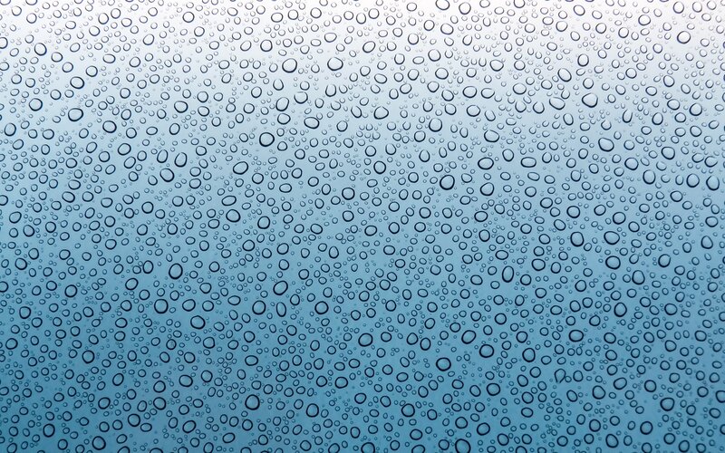 Water droplets on glass