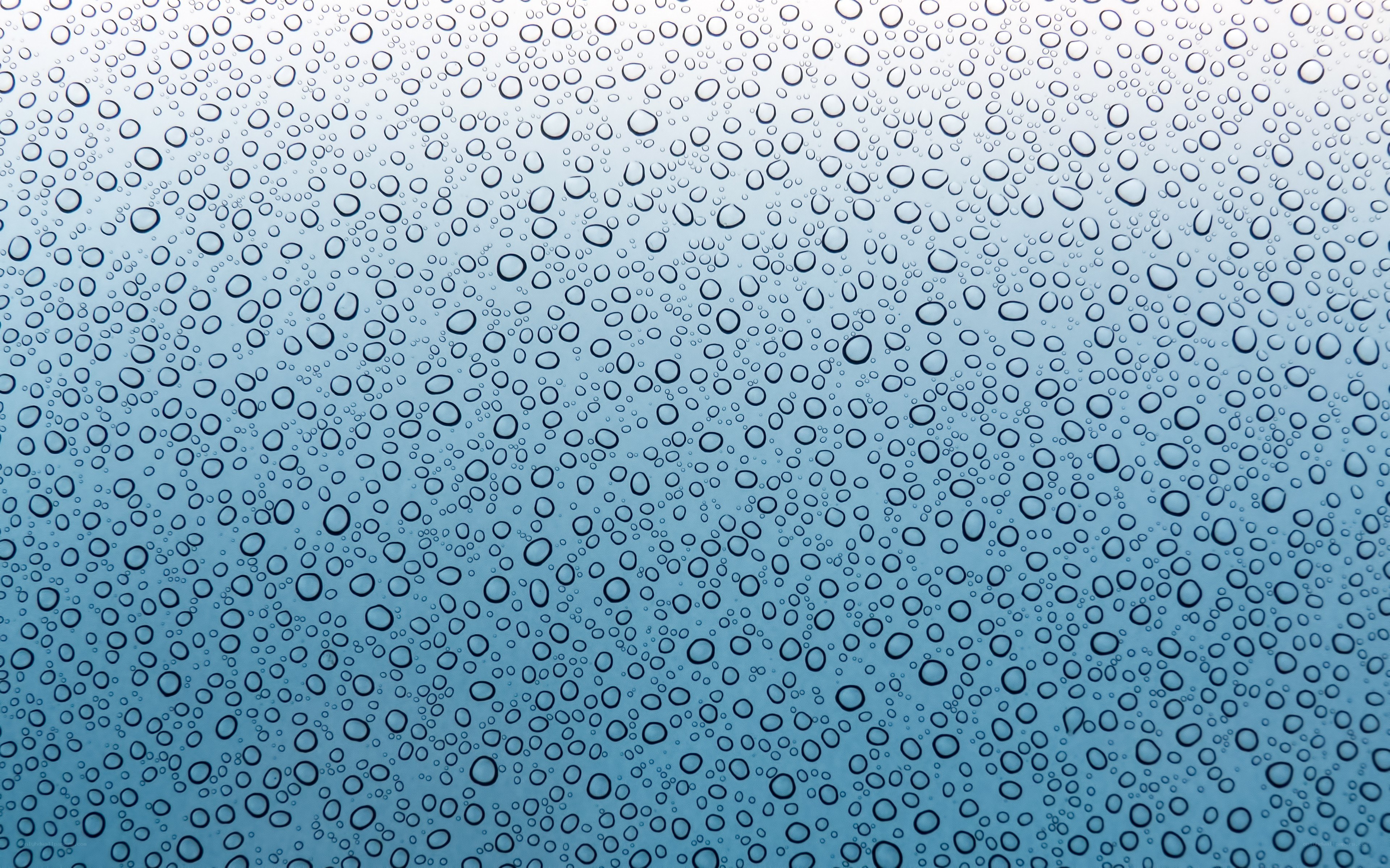 Water droplets on glass