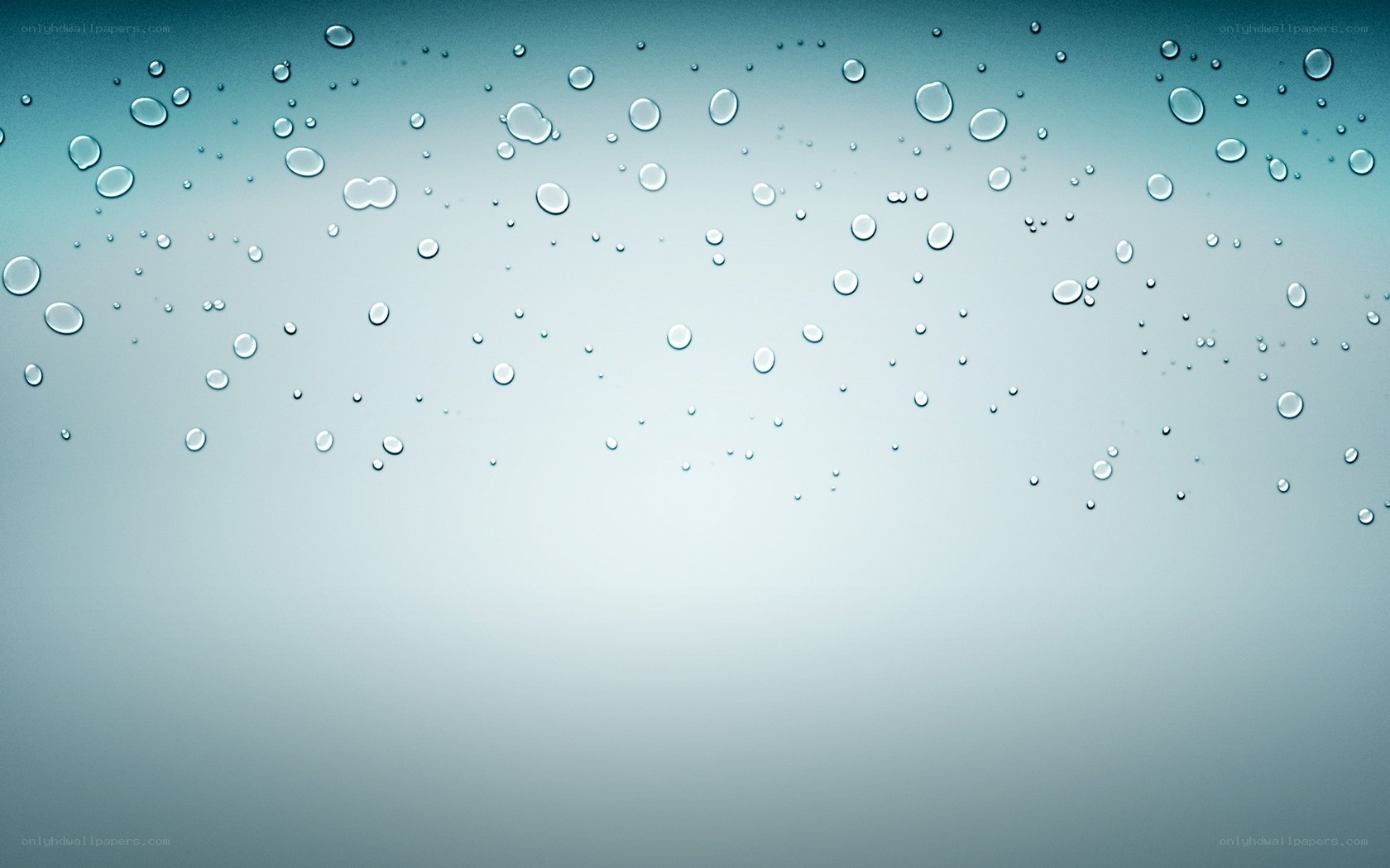 Water droplets on glass