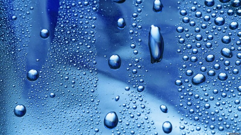 Water Droplets on Glass — Calm, White