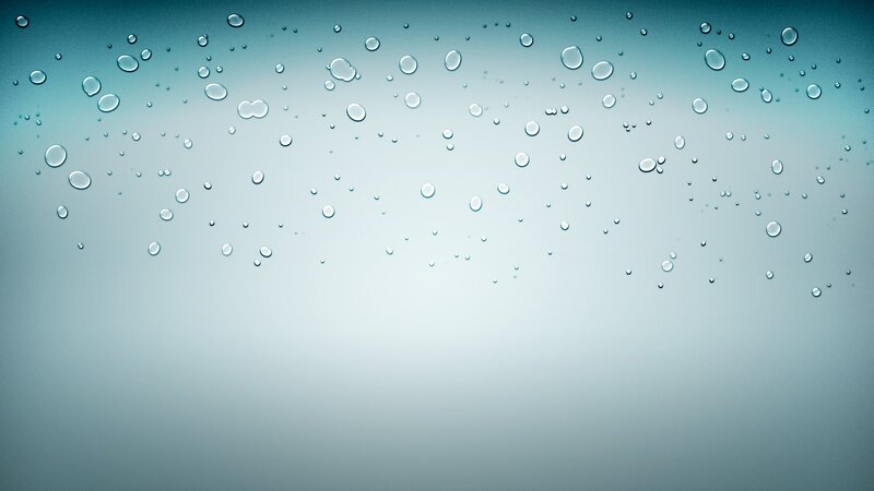 Water Droplets on Glass — Photograph, White