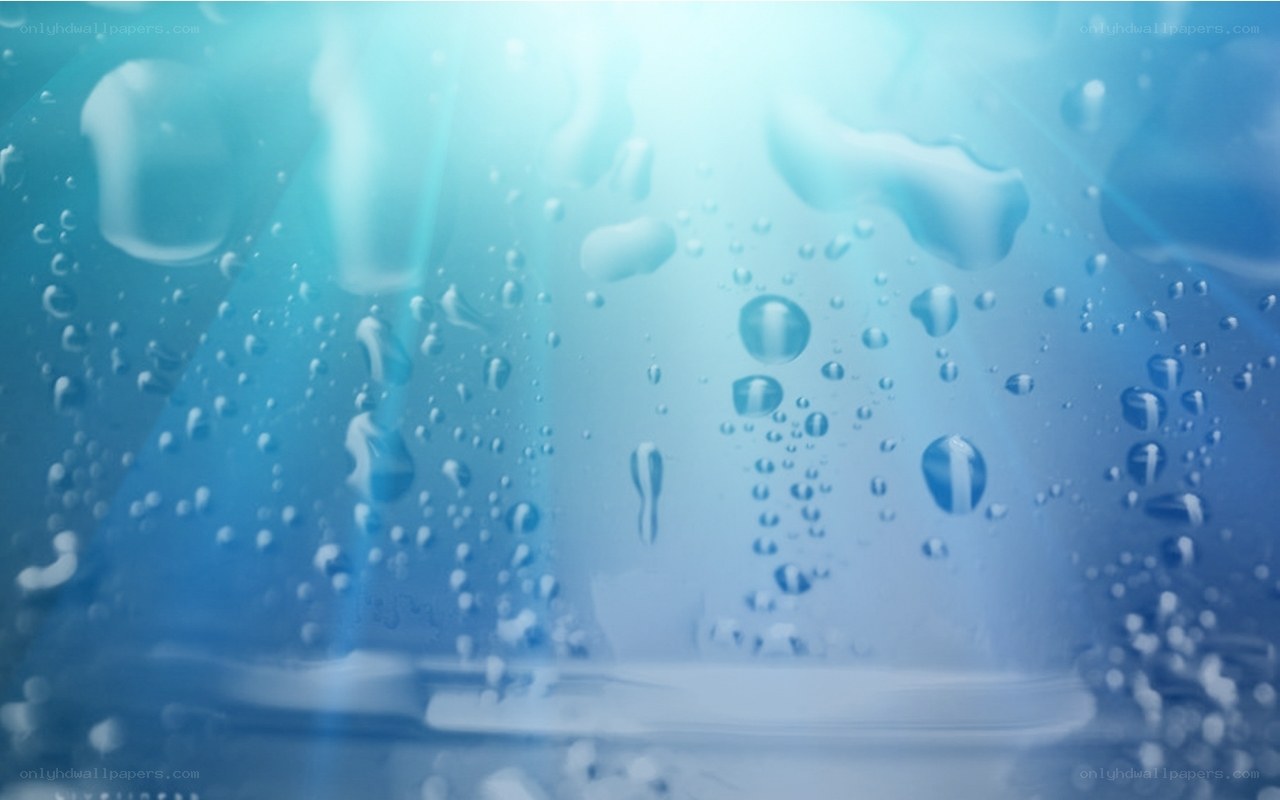 Water droplets on glass surface