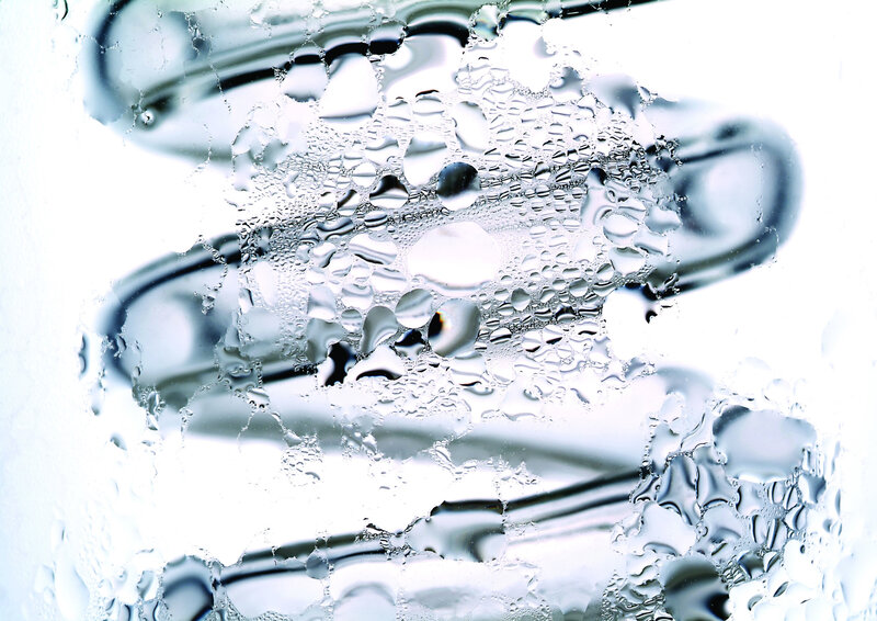 Water droplets on glass surface