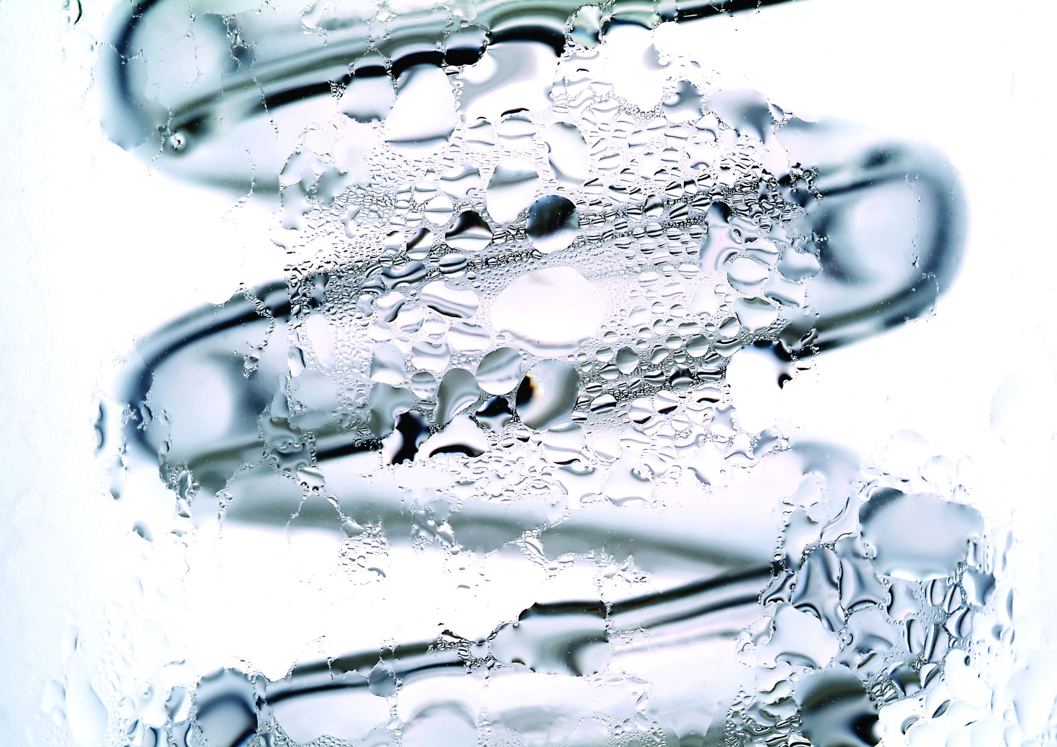 Water droplets on glass surface