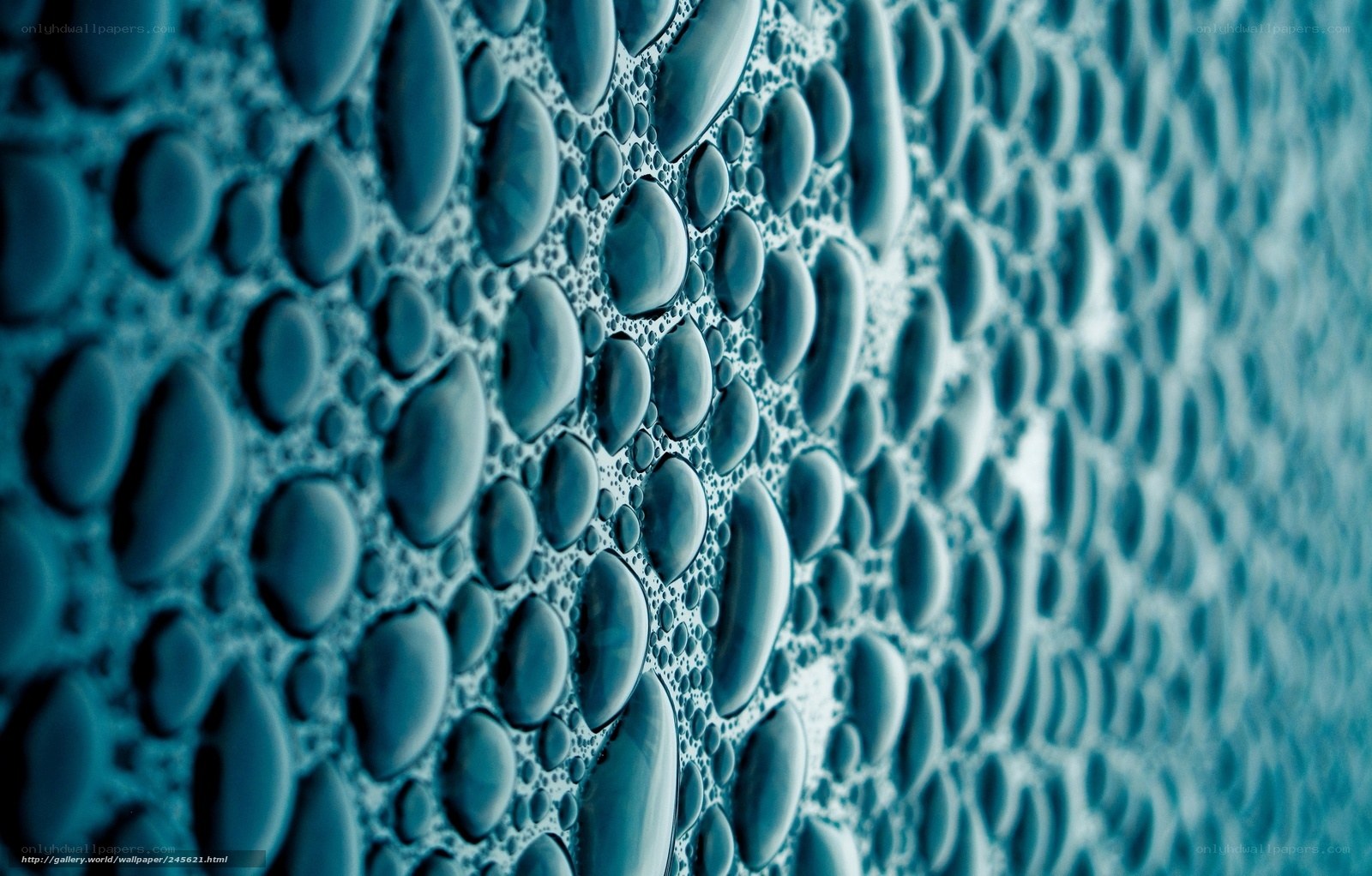 Water droplets on glass surface