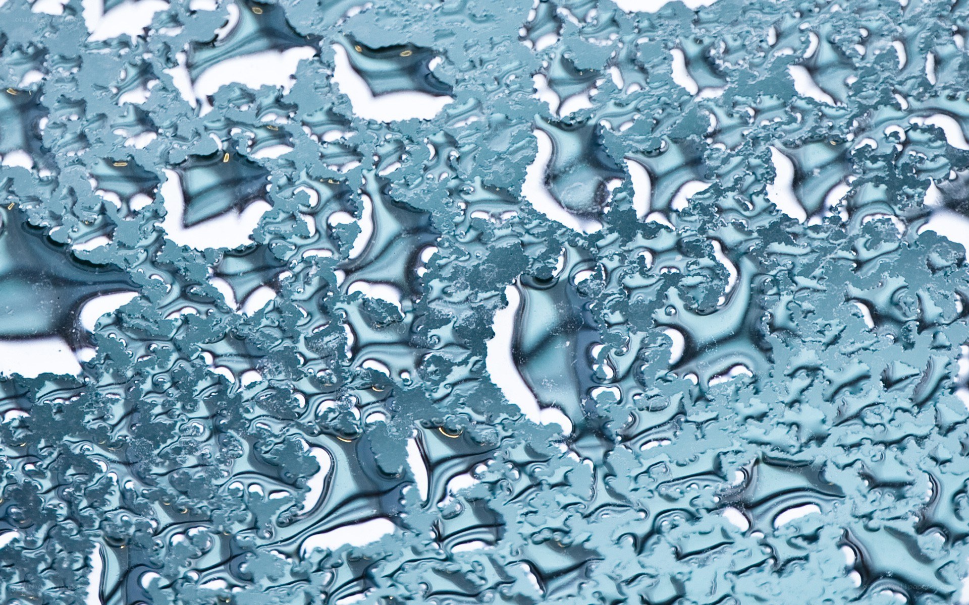 Water droplets on glass surface
