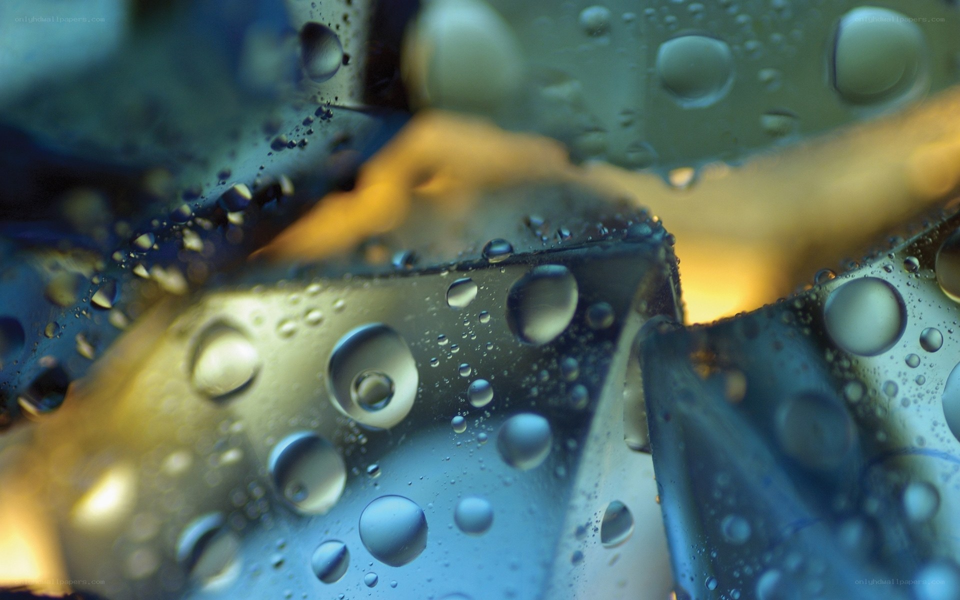 Water droplets on glass surface
