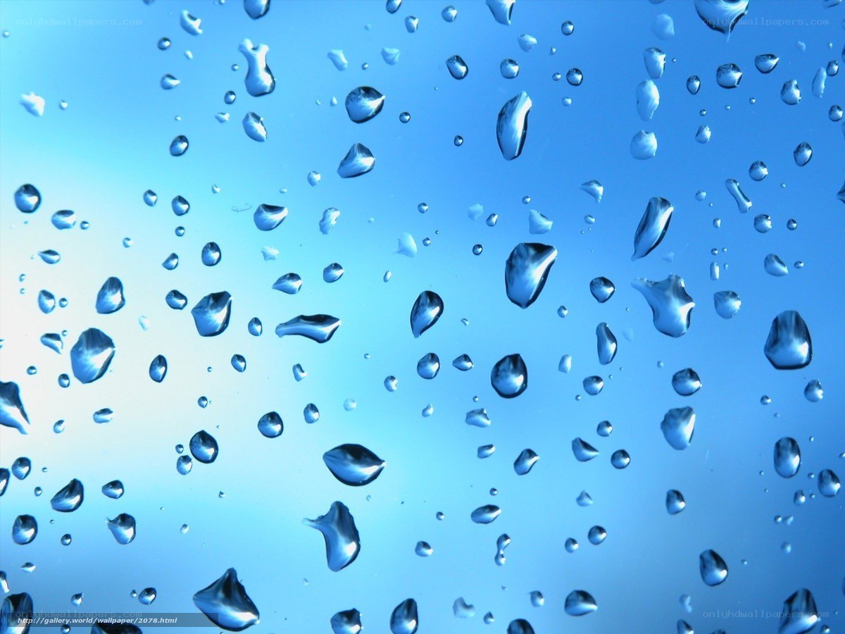 Water droplets on glass