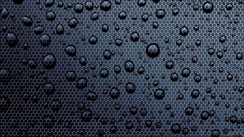 Water Droplets on Mesh — Black