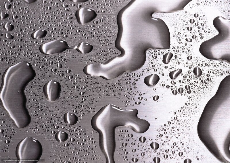 Water Droplets on Metal — Gray, Calm