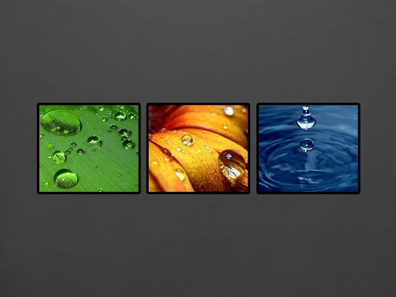 Water droplets on nature