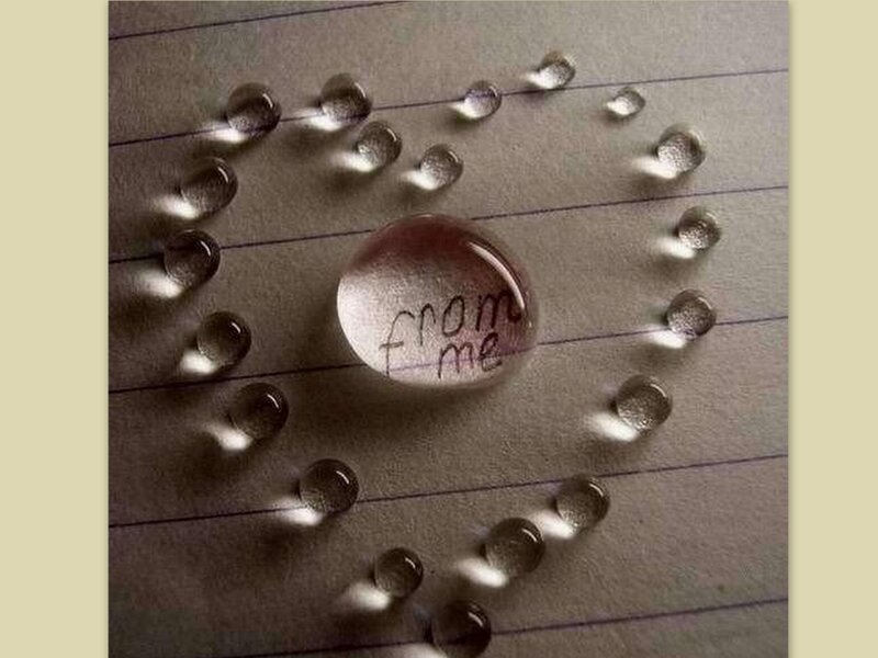 Water Droplets on Paper — Brown