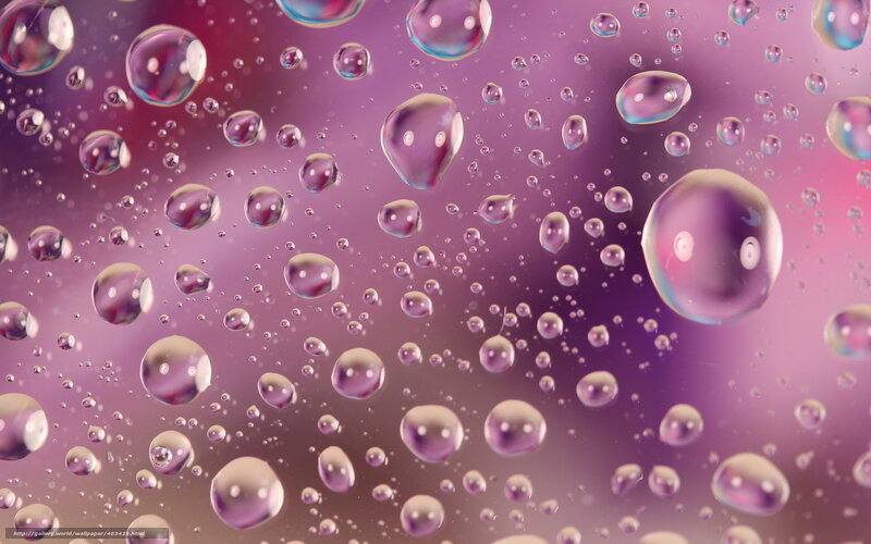 Water Droplets on Purple Surface — Calm