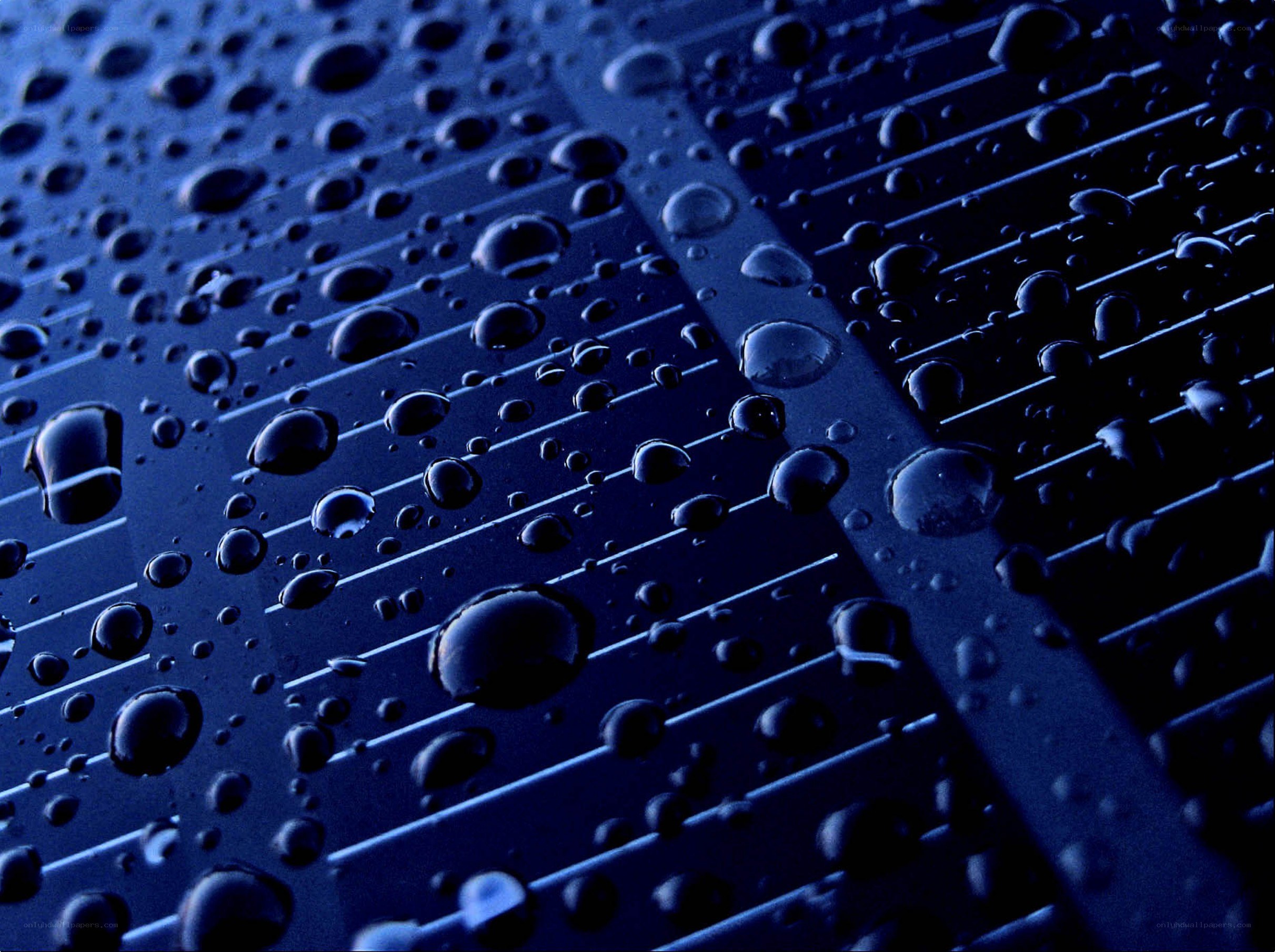 Water droplets on solar panel