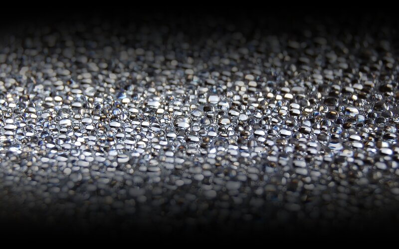 Water Droplets on Surface — Black, Dramatic