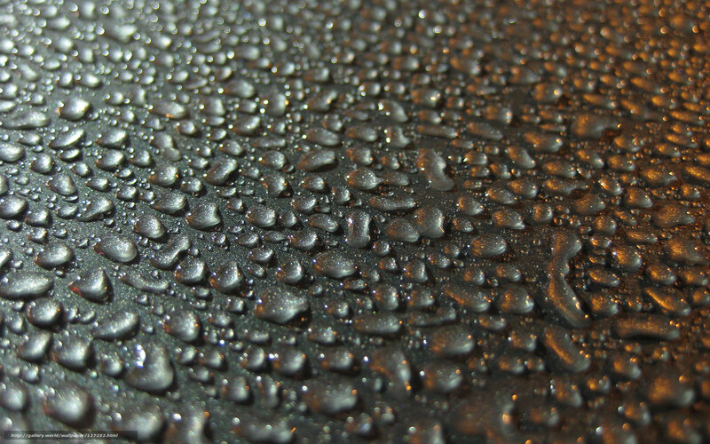 Water Droplets on Surface — Black